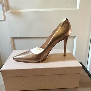 SJP Fawn 100mm rose gold leather pump NEW RARE size 40 fits like a 9